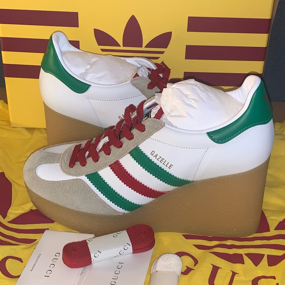 Gucci x Adidas Wedge Gazelle Sneakers size 39